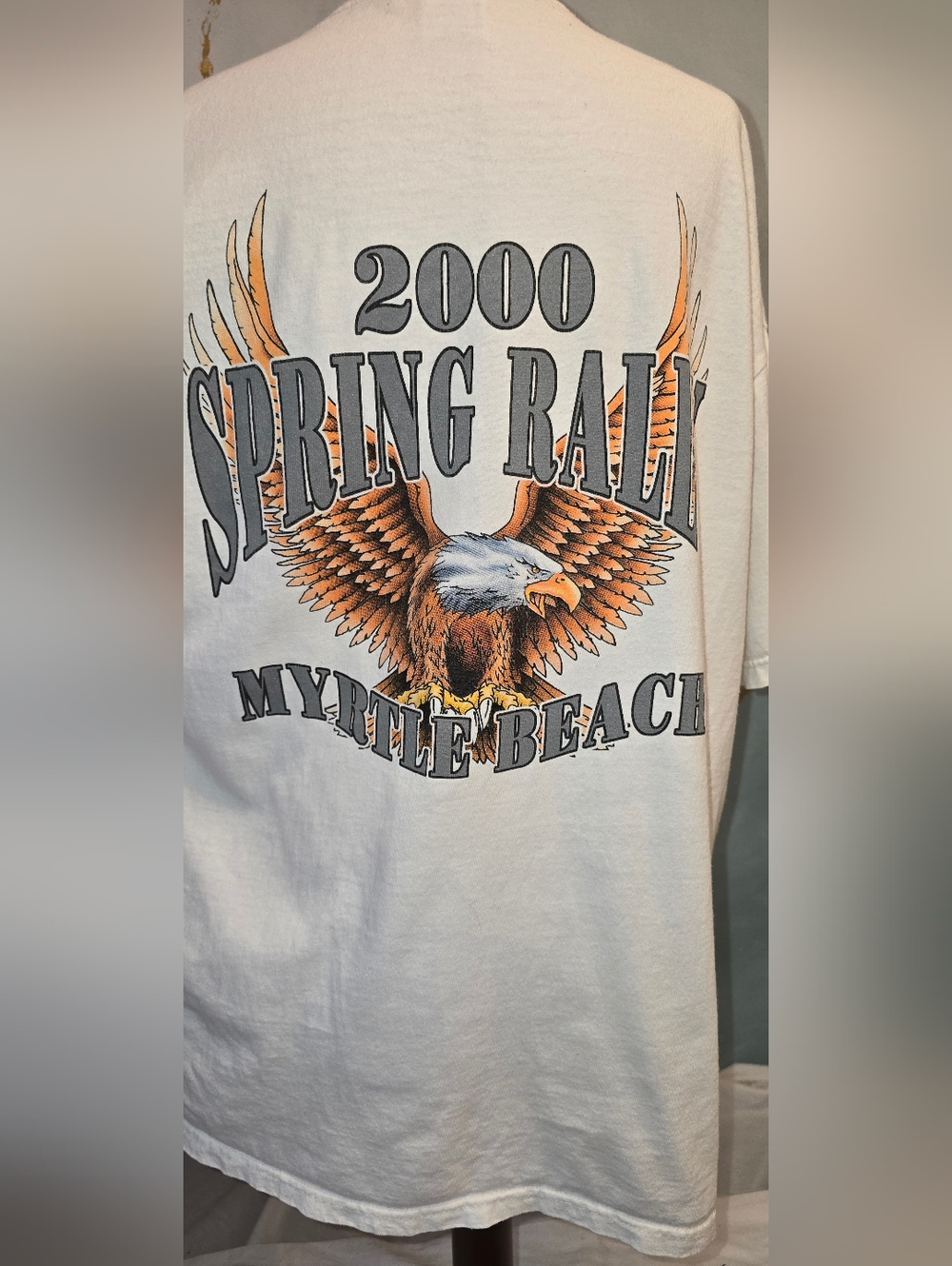 Vintage NWOT Myrtle Beach Spring Rally Eagle Motorcycle 2000 Short Sleeve Tee XL